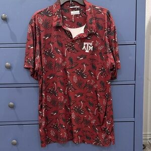 Texas A&M Maroon Patterned Polo Shirt